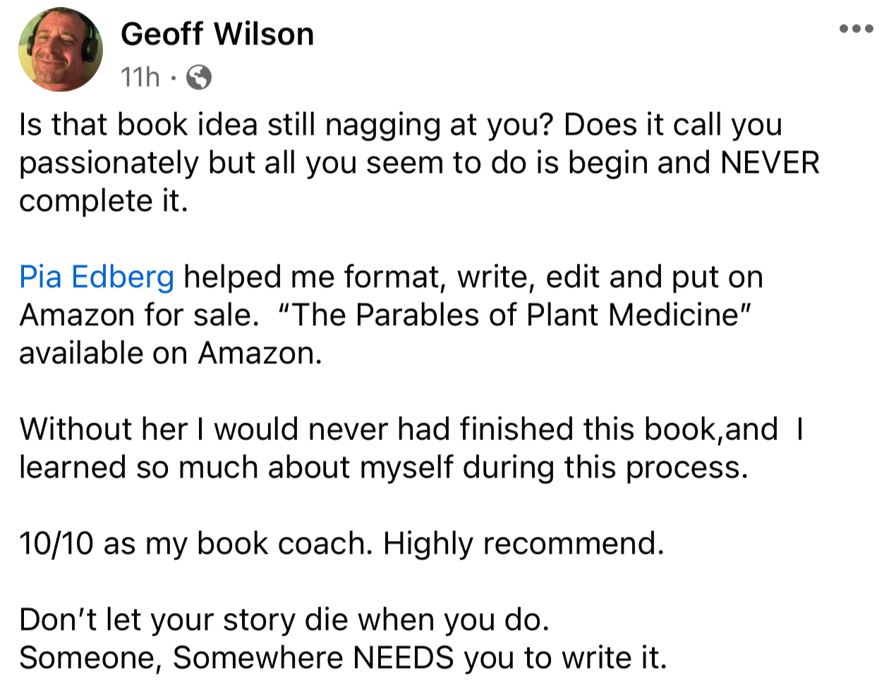 Geoff FB Post